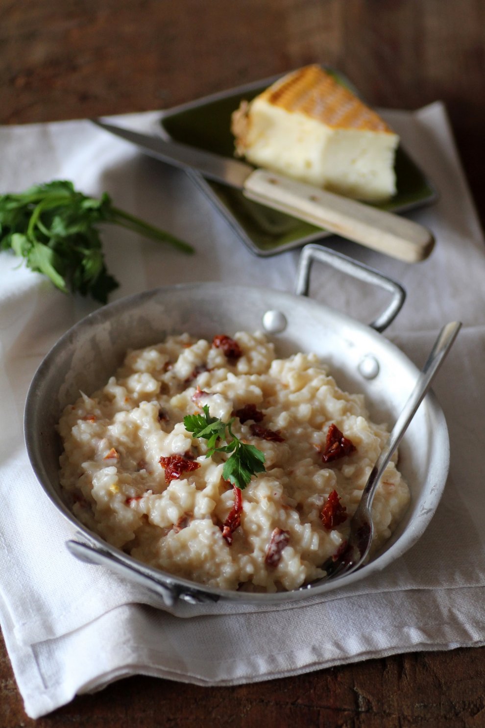 Un généreux risotto à la tomate séchée et au Livarot AOP