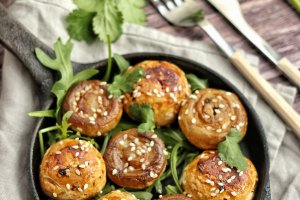 champignons rotis