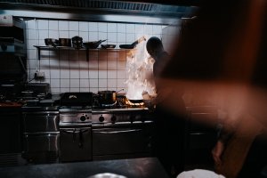 dark kitchen