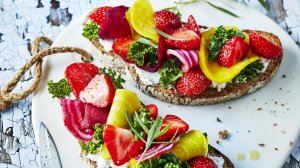 tartines aux fraises