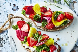 tartines aux fraises