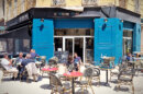 Le Bistro bleu, sa façade et sa terrasse à Marseille