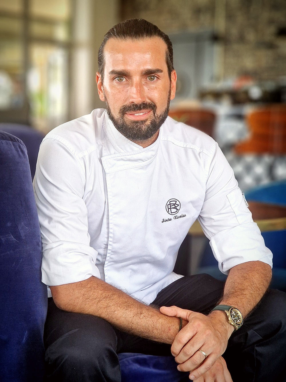 Nicolas Sintes, chef des Roches blanches à Cassis