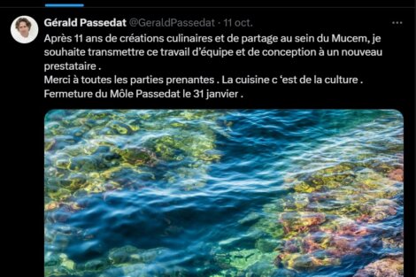 Gérald Passédat quitte le MuCem