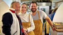 José, Marie-Julie et Clément à la biscuiterie des Navettes des Accoules